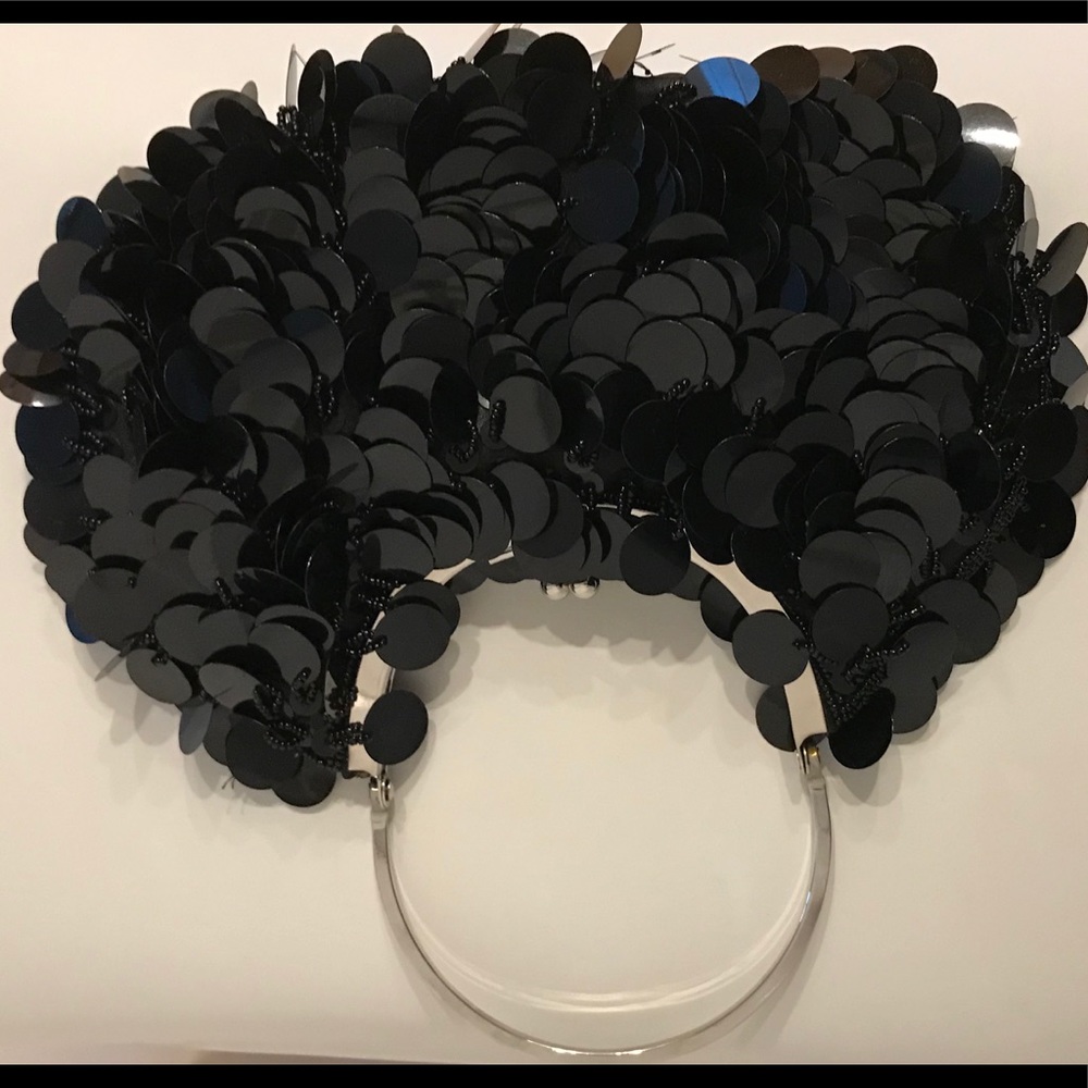 BCBG Max Azria Black Sequin HandBag